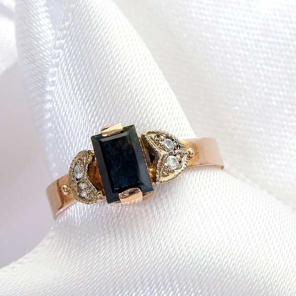Epidote 14K Gold Ring, Ring size 7, Appraised $2000 - Picture 1 of 9
